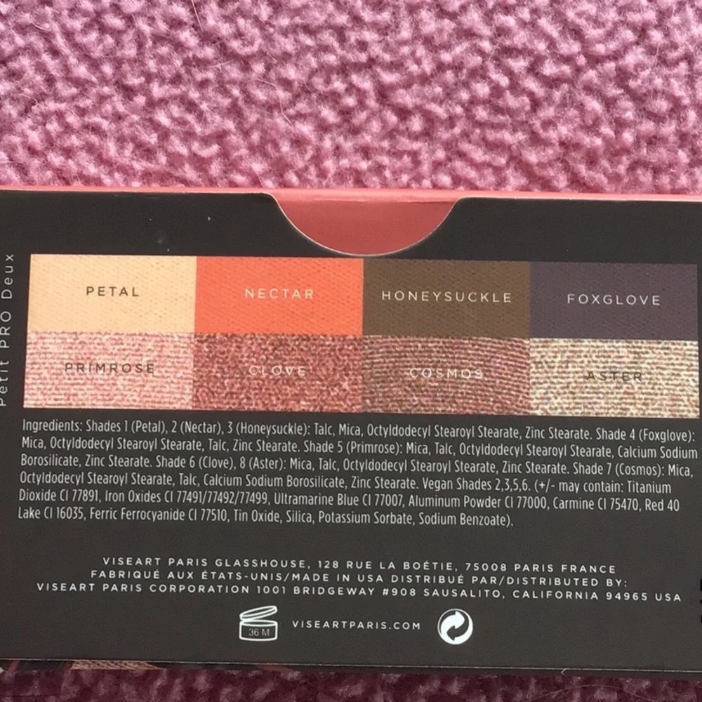 New Viseart Petite Pro Deux Eyeshadow Palette In Box